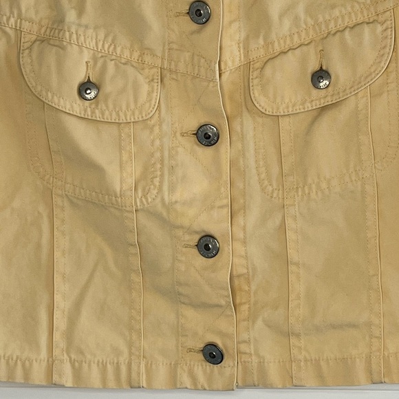 Vintage 80’s Banana Republic 100% Cotton Vest Pale Yellow Size Small Cowgirl - Picture 3 of 11